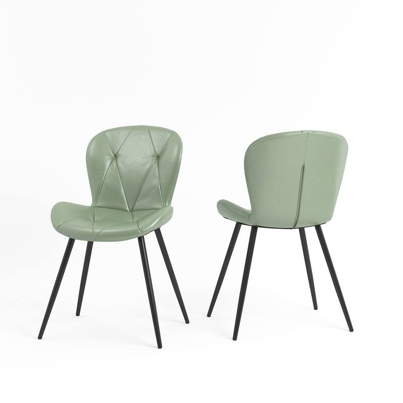 Upholstered Leather Dining Chair (Set of 2)