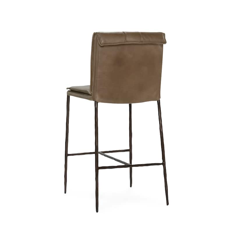 Classic Home Tuscan Leather Bar and Counter Stool