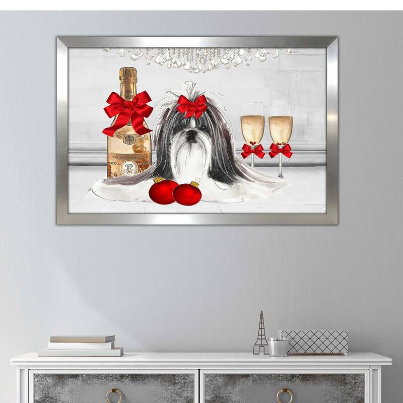 "Christmas Holiday Shih Tzu" by Jodi Print on Acrylic
