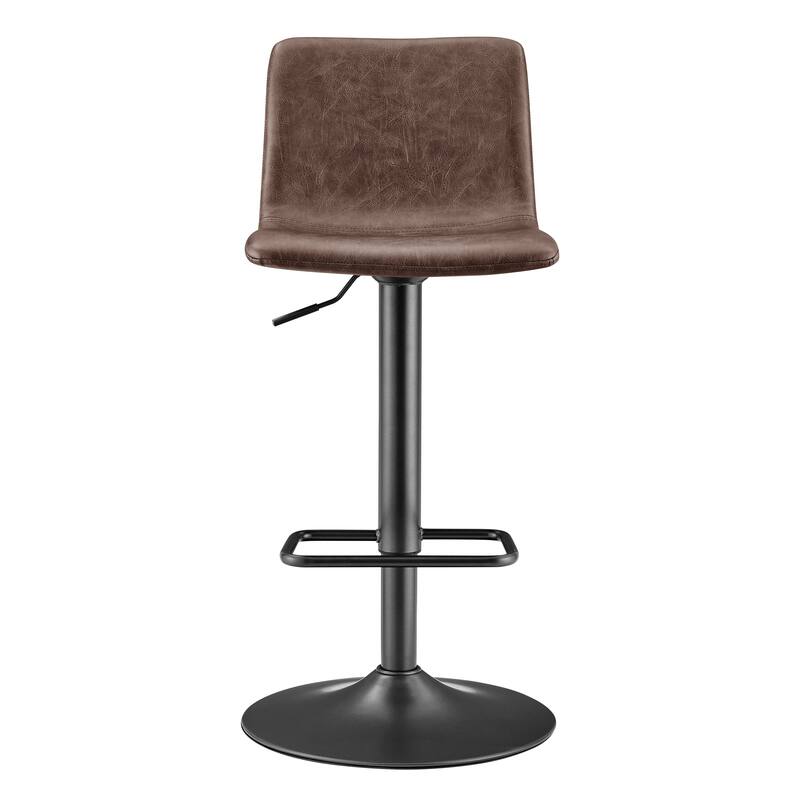 NPD Furniture Bruce Faux Leather Gaslift Bar Stool (Set of 2)
