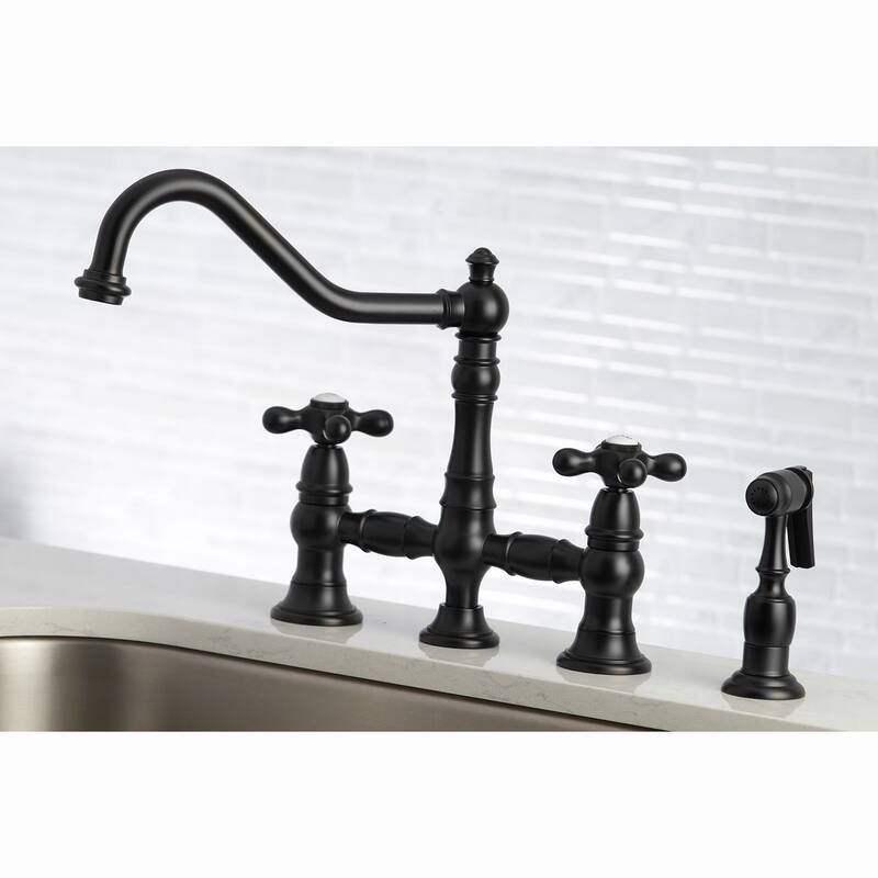 Kingston Brass Restoration Bridge Kitchen Faucet
