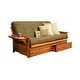 preview thumbnail 49 of 68, Copper Grove Dixie Oak Full-size 2-drawer Futon Frame with Mattress