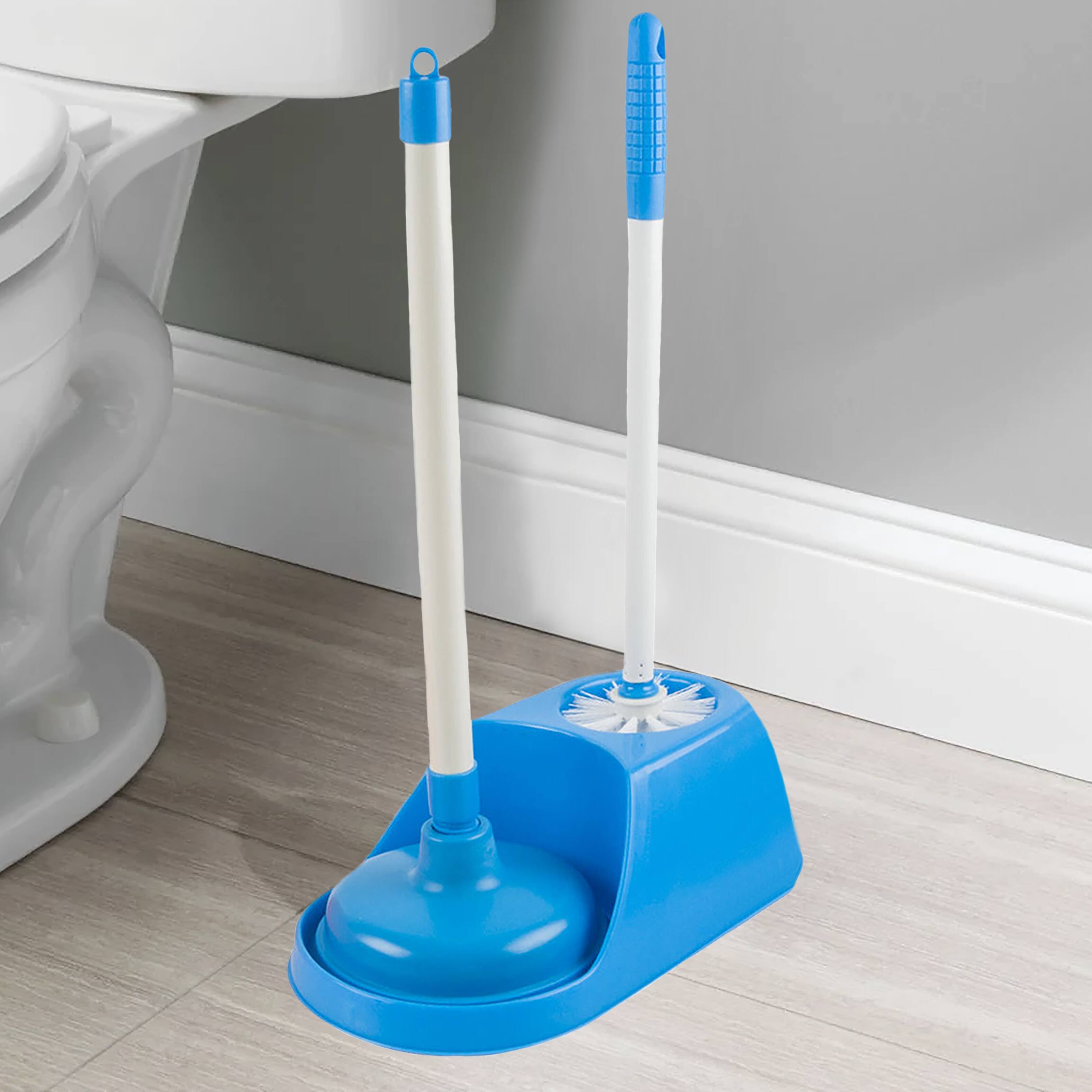 Blue Heavy Duty Toilet Bowl Brush & Plunger Set Bed Bath & Beyond