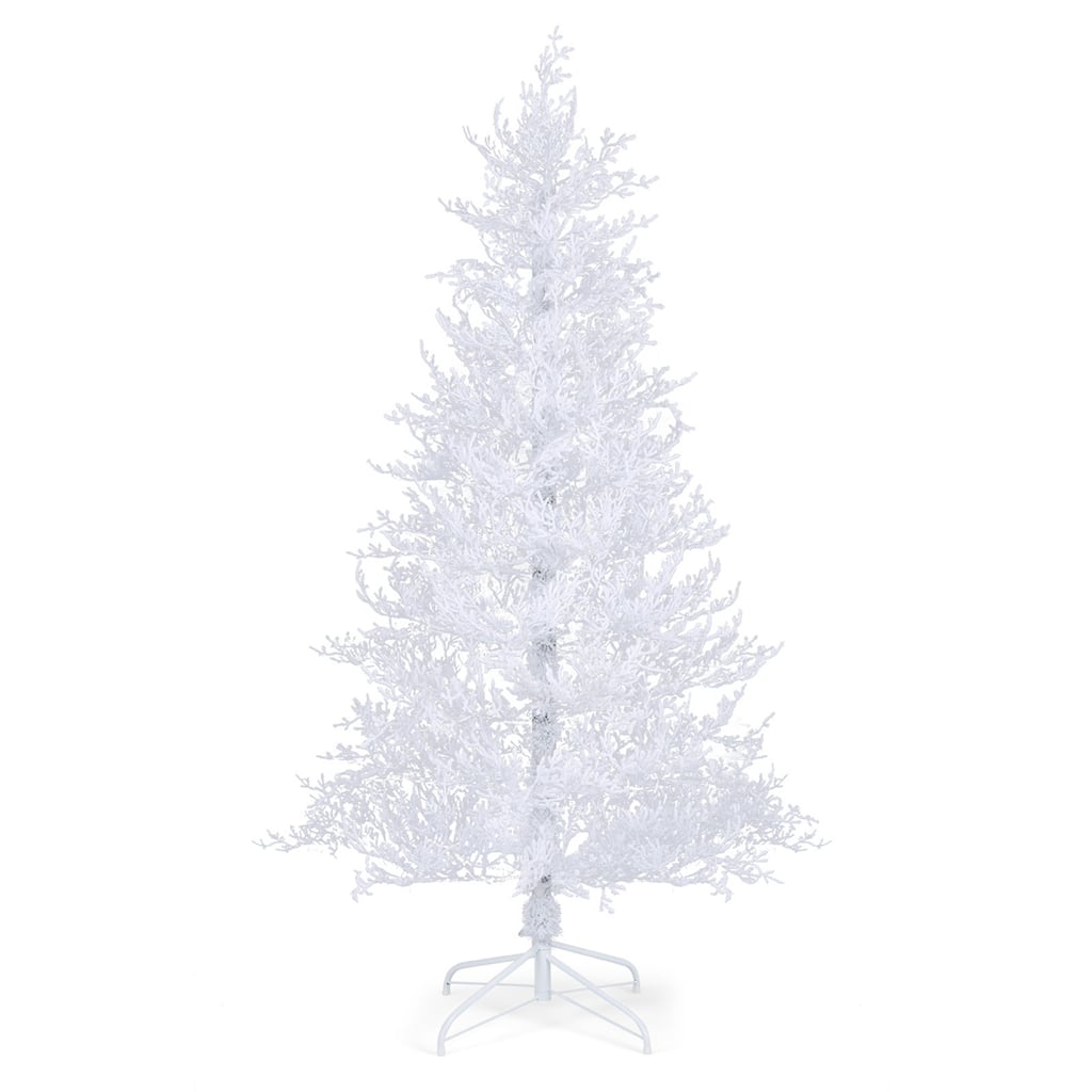 Costway 6 FT Pre-Lit Christmas Tree Snow Flocked Hinged 11 Lighting - See Details