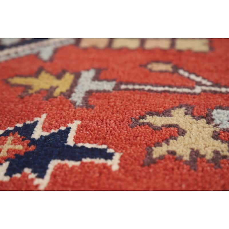Hand Knotted Oriental 100% Wool Carpet Traditional Medallion Oranges & Rust Heriz (serapi) Area Rug - 12' 0'' X 9' 0''