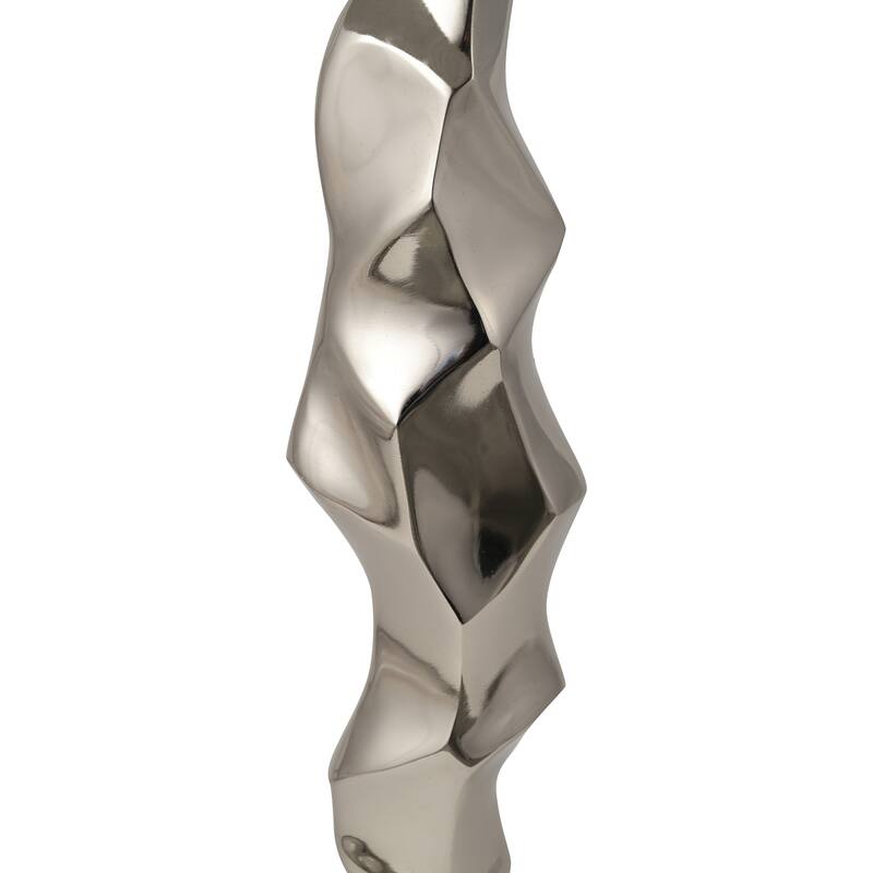 Sagebrook Home Luxurious 25" Aluminum & Marble Accent Table - 16" x 16" x 25"