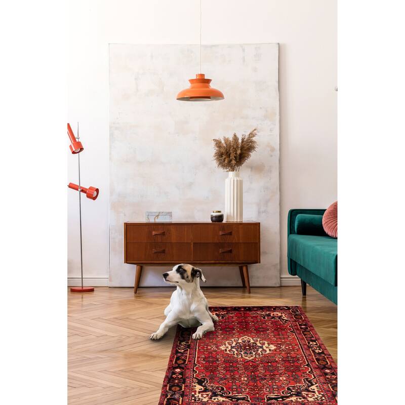 ECARPETGALLERY Hand-knotted Andelz Red Wool Rug - 5'2 x 10'4