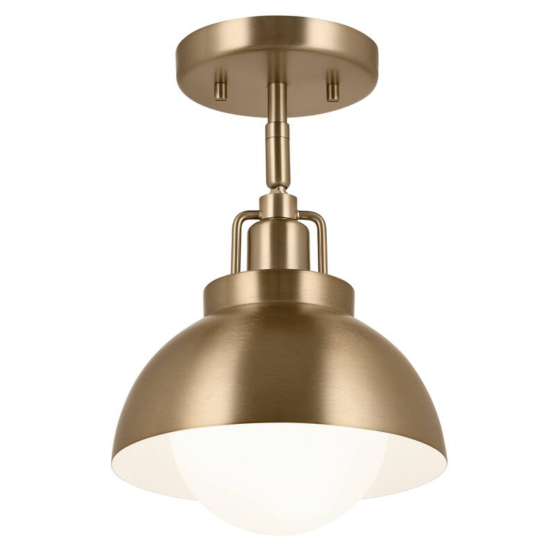Kichler Lighting Niva 11.25 in. 1-Light Champagne Bronze Convertible Semi-Flush Mount Light