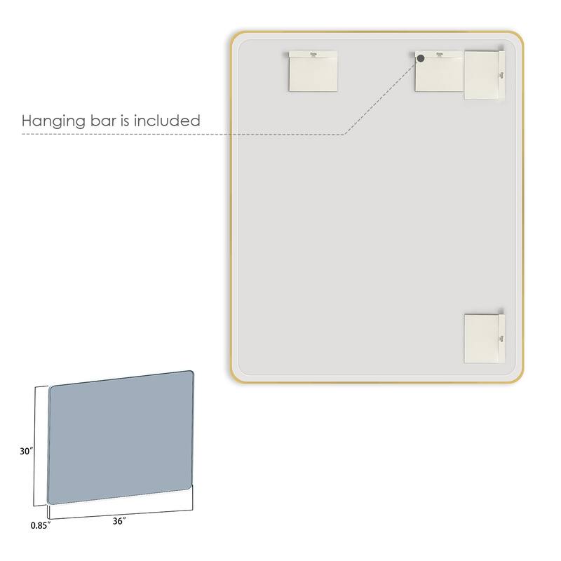 Altair Nettuno Bathroom/Vanity Aluminum Framed Wall Mirror