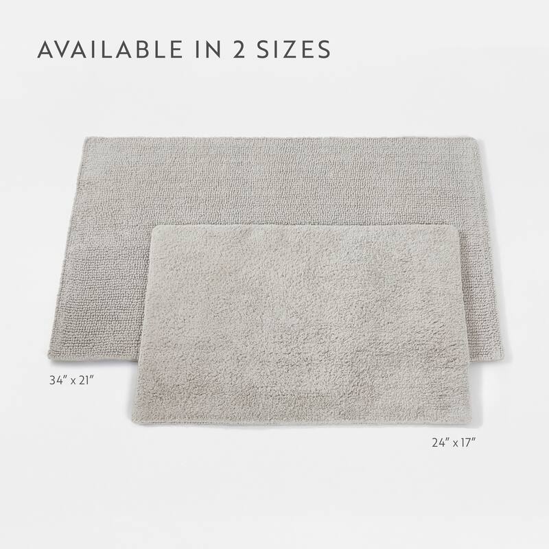 Becky Cameron 100% Cotton Reversible Solid Bath Mat