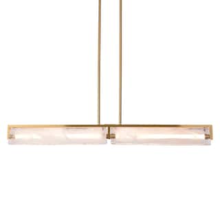 Varaluz Mingle 2-Light Linear Pendant - Satin Brass