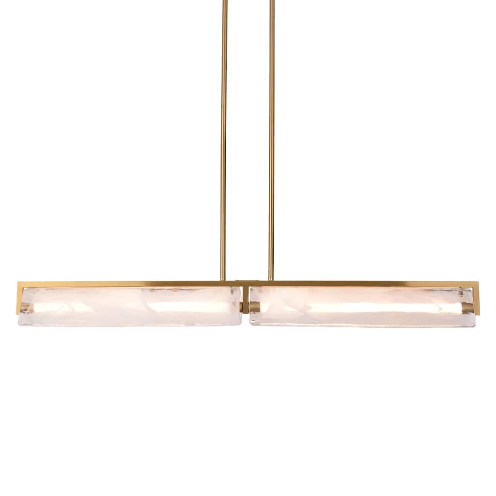 Varaluz Mingle 2-Light Linear Pendant - Satin Brass