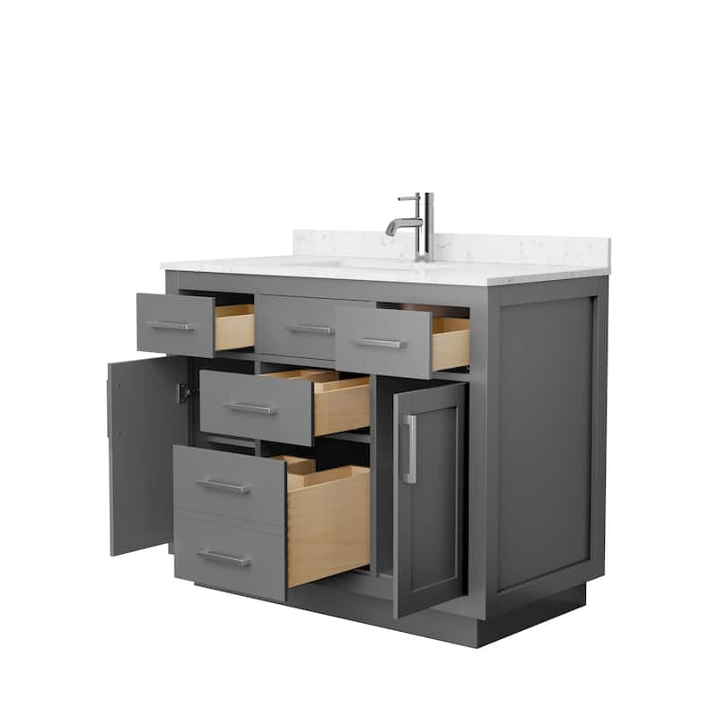 Beckett TK 42-inch Single Vanity, Cultured Marble Top