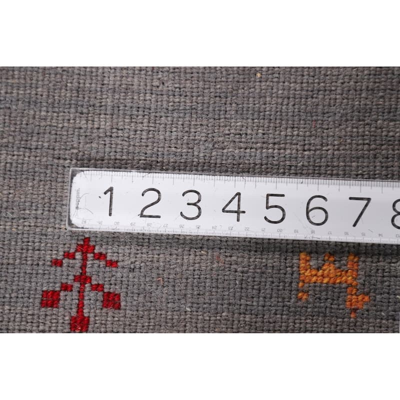 Little Animals Gabbeh Indian Accent Rug Hand-Knotted Wool Carpet - 4'0" x 5'10"