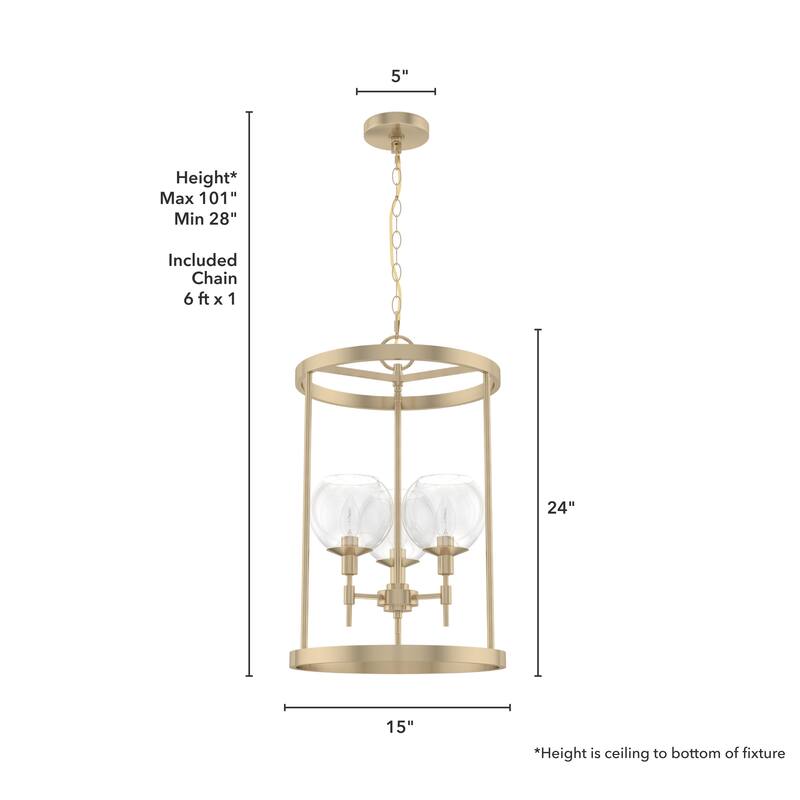 Hunter Xidane Lantern Pendant - Entry, Dining Room - Glam, Contemporary, Lantern