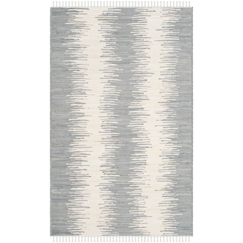 SAFAVIEH Handmade Flatweave Montauk Camille Casual Cotton Rug - 2'6" x 4' - Grey