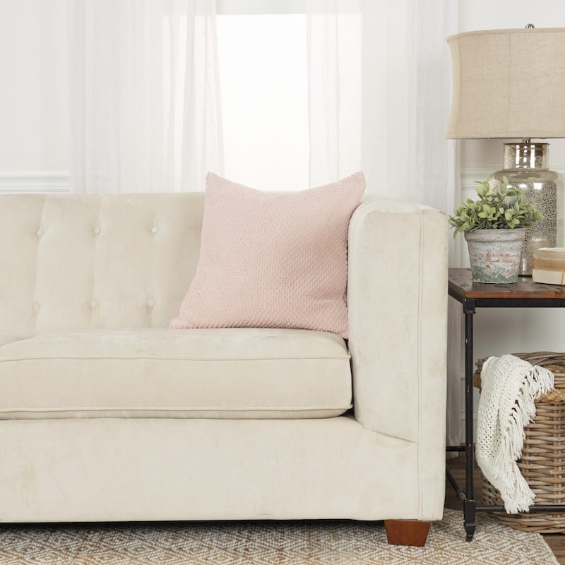 Rizzy Home Transitional Solid Light Texture Throw Pillow