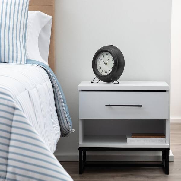 Brookside Eleanor Contemporary Wood And Metal Nightstand Overstock 33737481