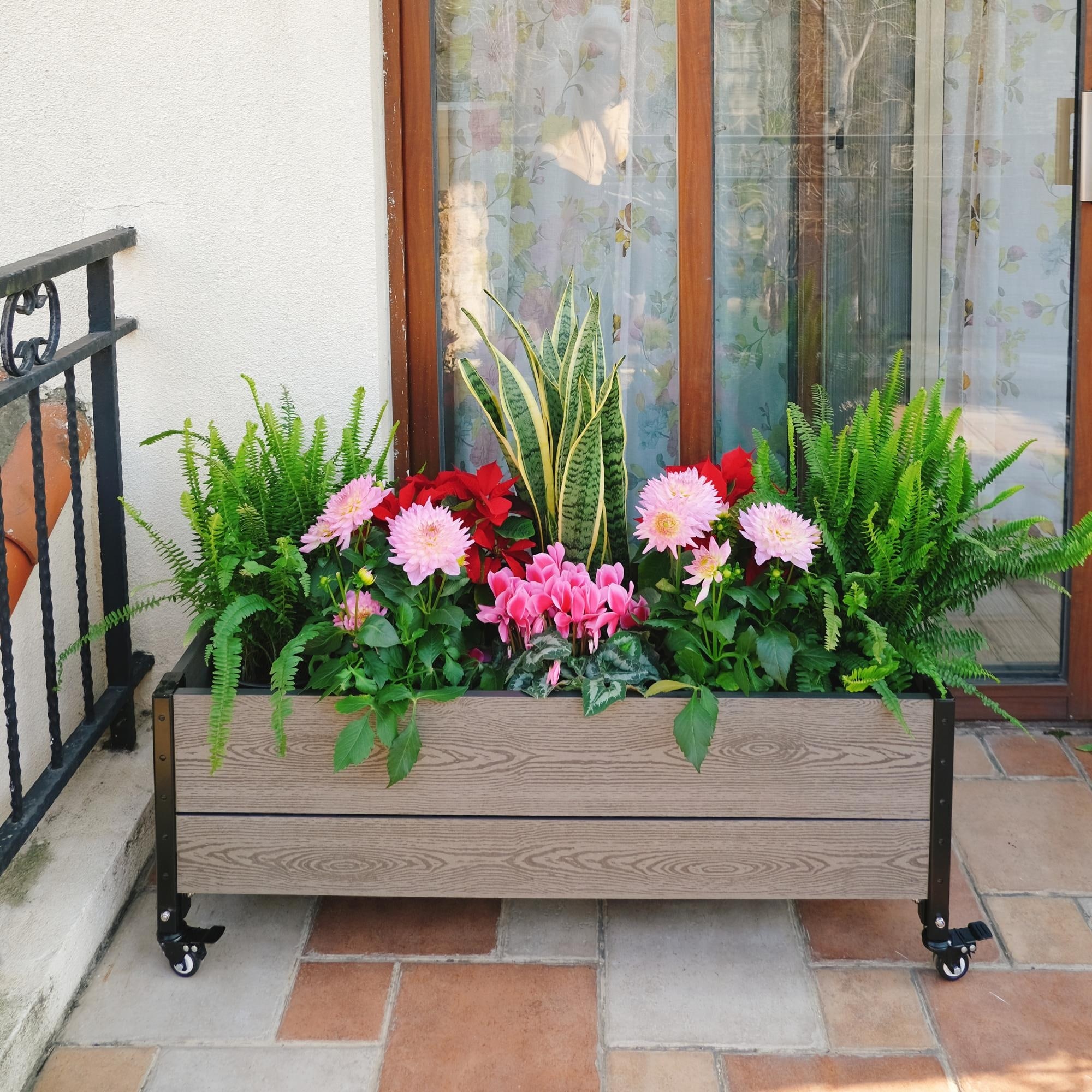 Mobile Deckside Planter Box Raised Garden Bed - Image 10