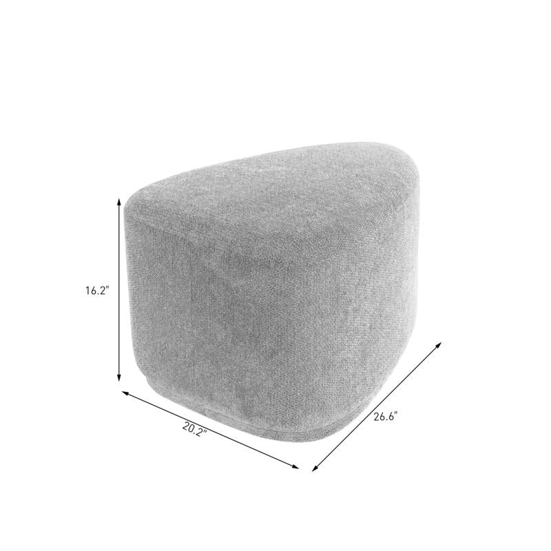 Modern Triangular Upholstered Accent Ottoman