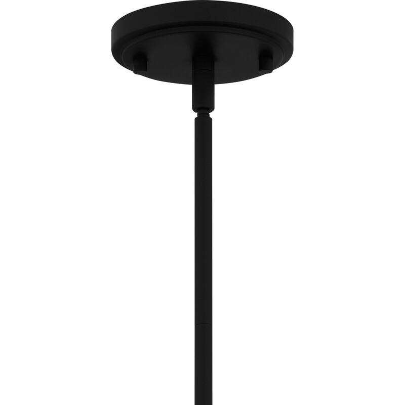 Matte Black One Light Pendant from the Quoizel Pendant Collection