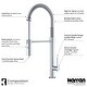 preview thumbnail 6 of 7, Karran All-in-One Apron Front/Farmhouse Quartz 34-in Single Bowl Kitchen Sink in White with Faucet KKF220 in Stainless Steel