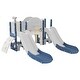 preview thumbnail 34 of 43, 7 in 1 Toddler Slide Playset, Kids Climbers Playground with Double Slides, Arch Tunnel, Ring Toss and Basketball Hoop