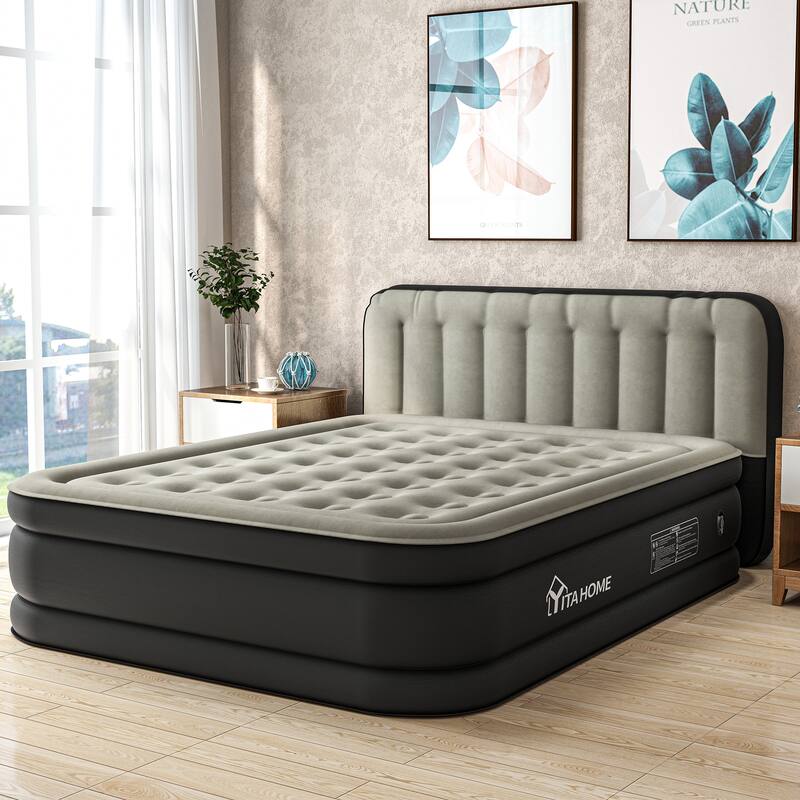 Queen Air Mattress with 31.4" Air Headboard