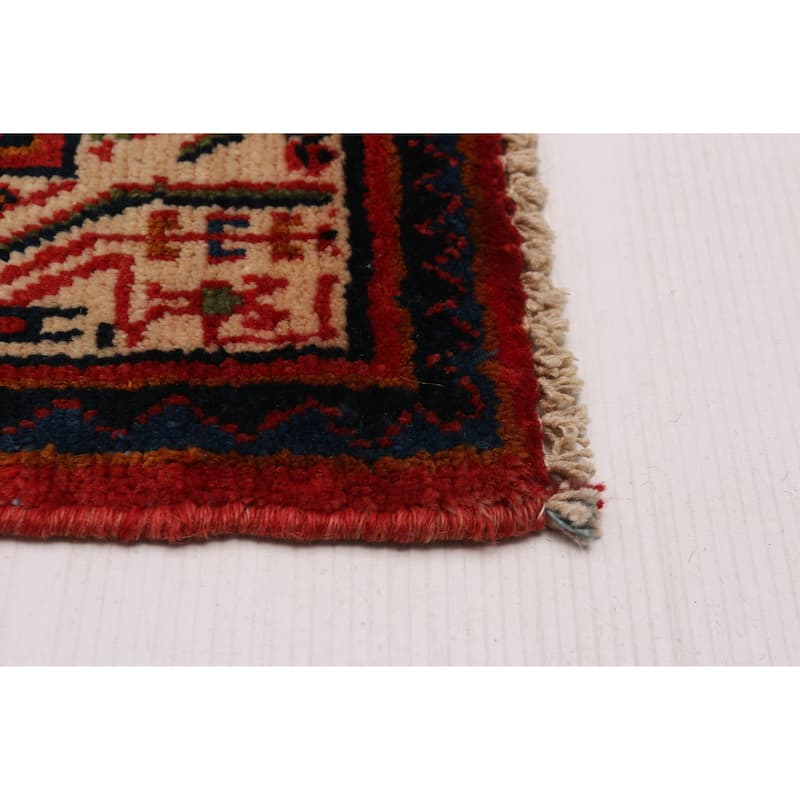 ECARPETGALLERY Hand-knotted Andelz Red Wool Rug - 4'1 x 10'2