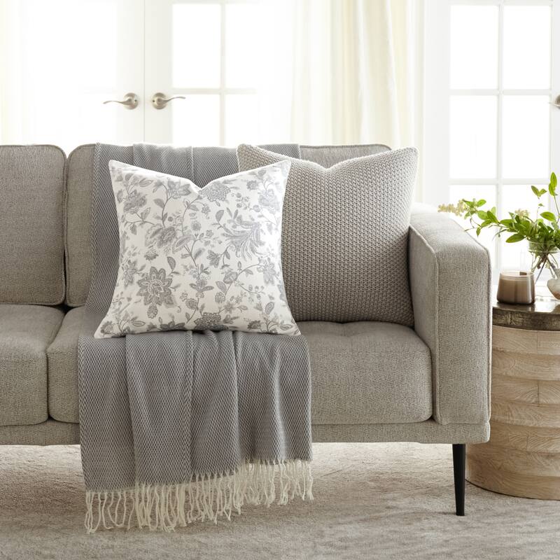 Seed Stitch Knit Acrylic Decor Throw Pillow