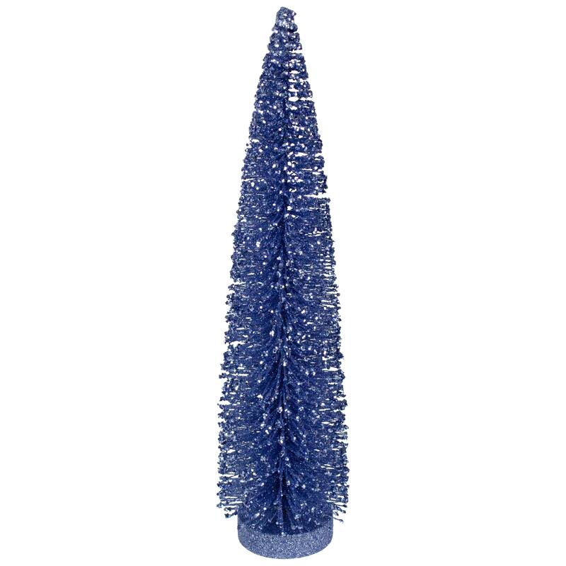 Glitter Sisal Christmas Tree Decoration - 12" - Blue