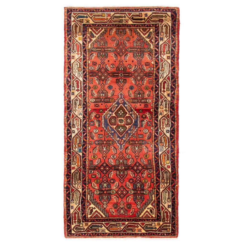 ECARPETGALLERY Hand-knotted Andelz Red Wool Rug - 2'7 x 5'5