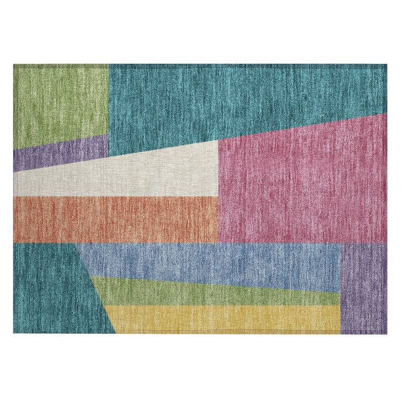 Machine Washable Indoor/ Outdoor Contemporary Jolie Chantille Rug