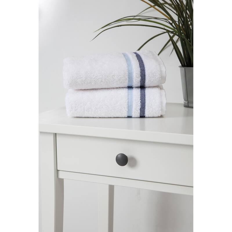 Ozan Premium Home 100% Genuine Turkish Cotton Bedazzle Hand Towel(Set of 2)