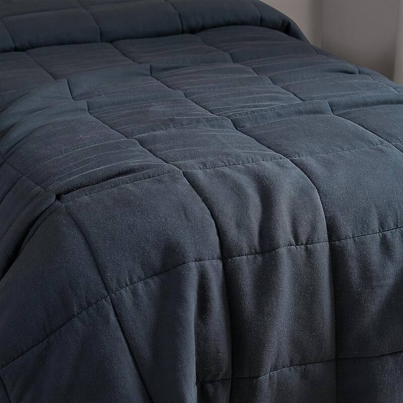 Dark Sky Reserve® - Bamboo Linen Comforter - Portugal Made - Nightfall Navy