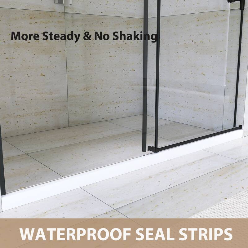 60" x 76" Sliding Frameless Shower Door - 60'' x 0.31'' x 76''