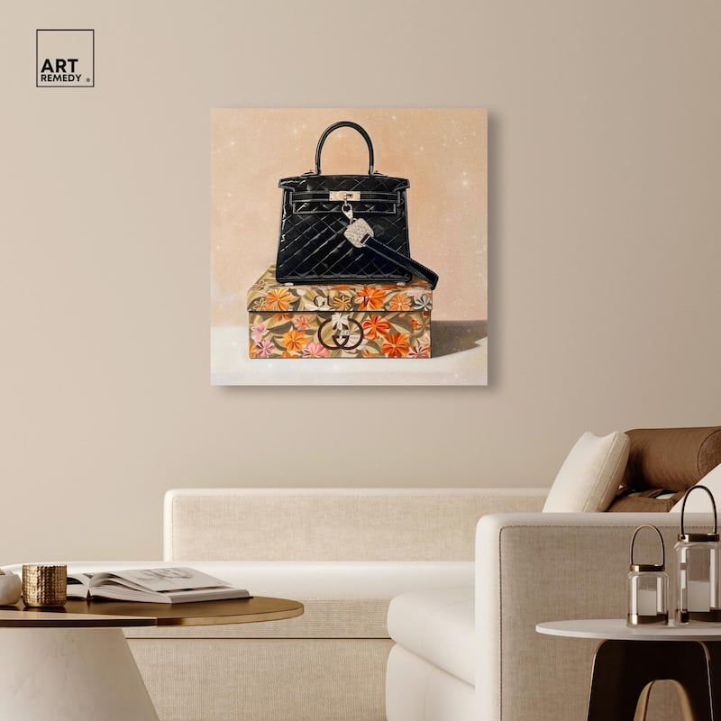 Luxury Purse and Giftbox Canvas by Art Remedy, Gallery Wrapped