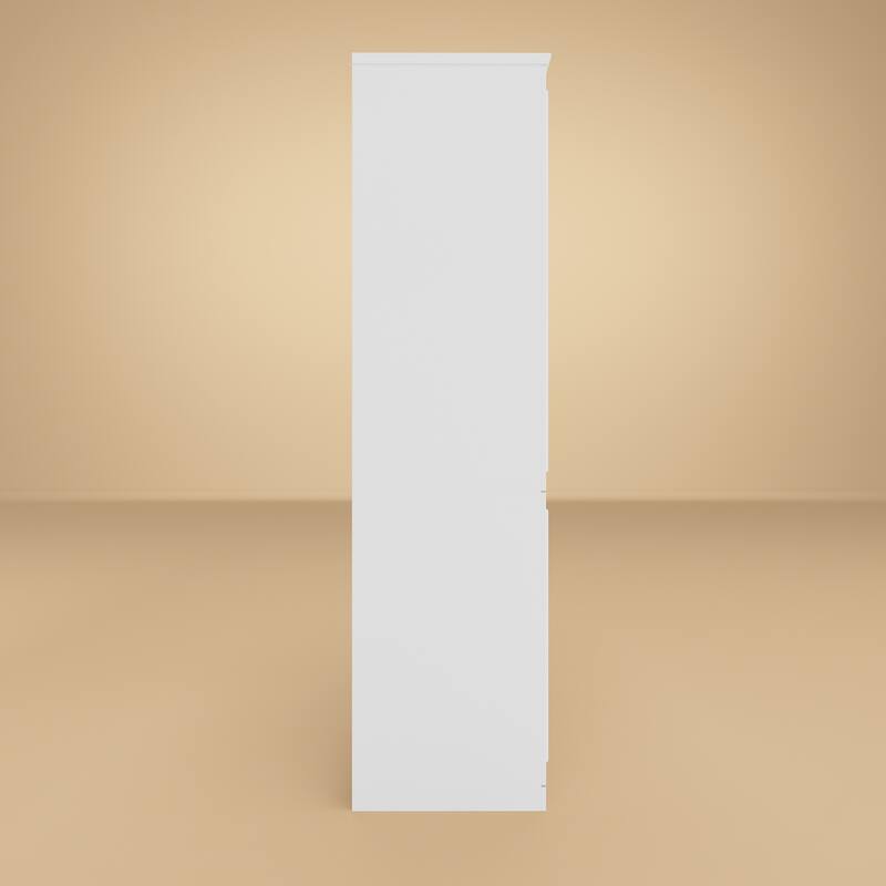 74.8"H Large Modular Wardrobe Cloest Armoire Cabinet Glass Door