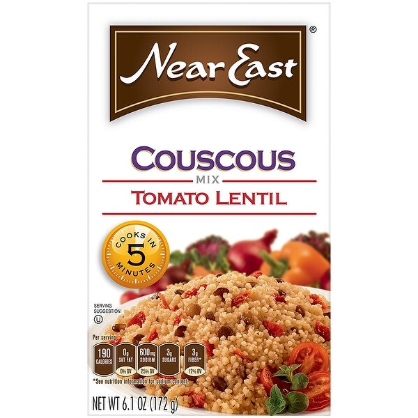 Near East Couscous Mix - Tomato Lentil - Case of 12 - 6.1 oz.