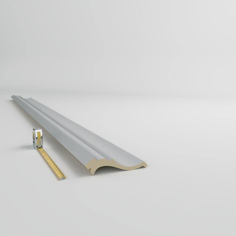 5 7/8"H x 5 3/4"P x 8 1/8"F x 94 1/2"L Eleanor Crown Moulding - 1-Pack