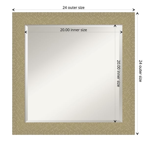 dimension image slide 2 of 6, Beveled Bathroom Wall Mirror - Mosaic Gold Frame