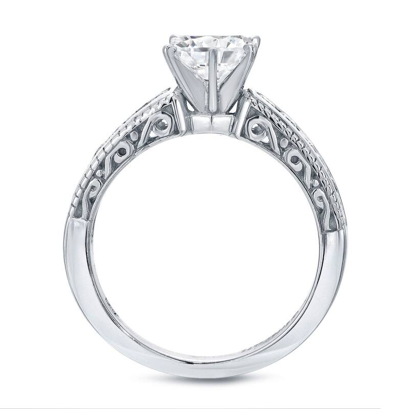 Auriya 14k Gold 1 1/2ctw Vintage Round Diamond Engagement Ring (I-J, SI2-SI3)