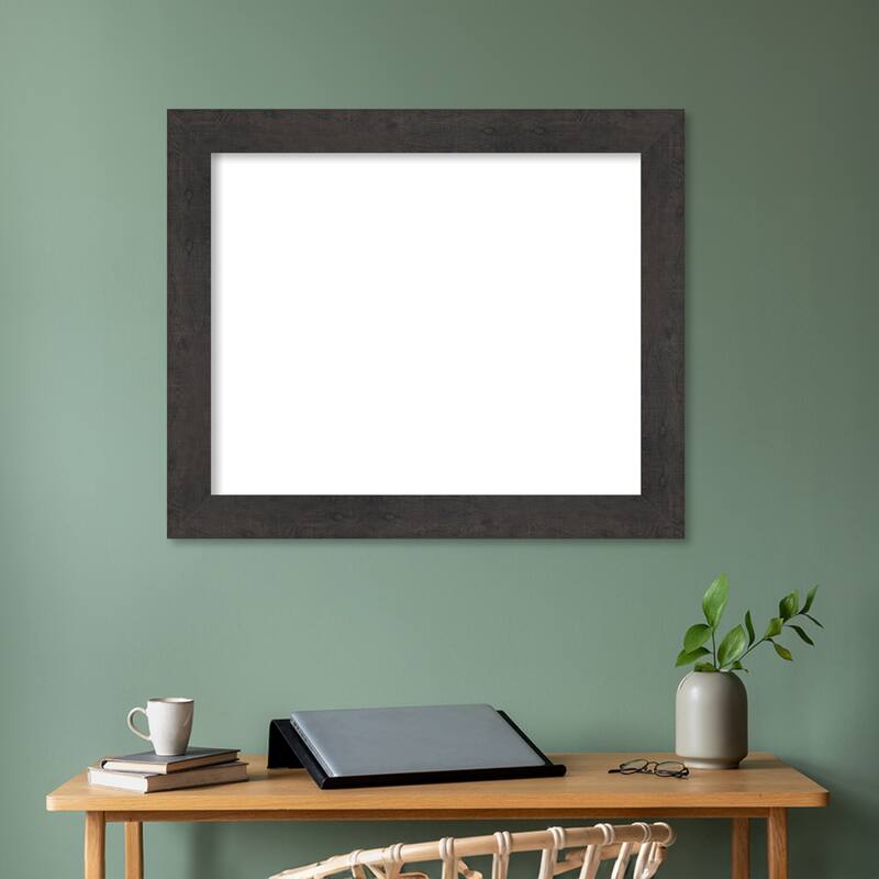 Amanti Art Rustic Plank Espresso Framed Dry Erase Magnetic Board