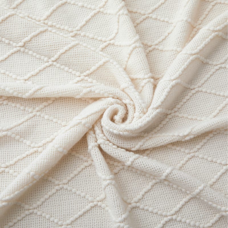 Lightweight 50"x60" Diamond Knit Throw Blanket Couch Cover