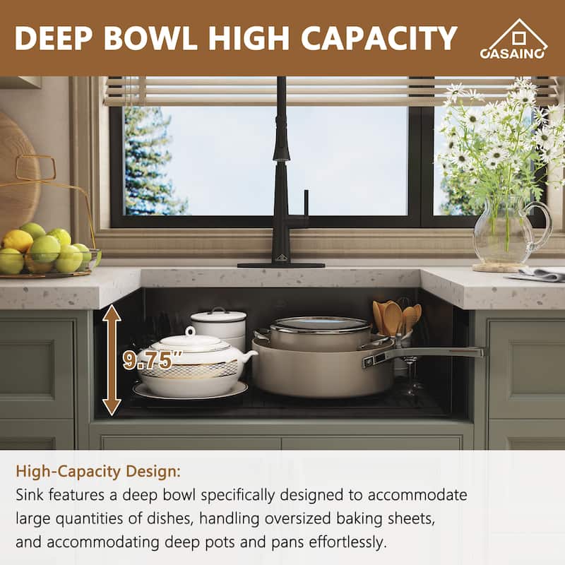 Handmade Stainless Steel 18-Gauge Single Bowl Farmhouse Apron Kitchen Sink in Nano PVD with Bottom Grid and Basket Strainer