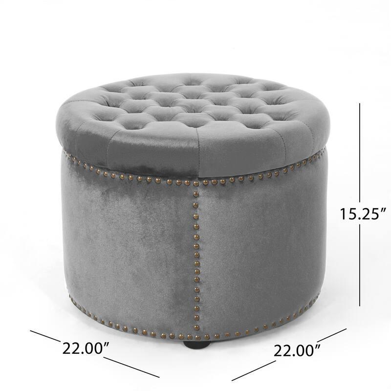 Modern Ottoman for Living Room Bedroom - Grey
