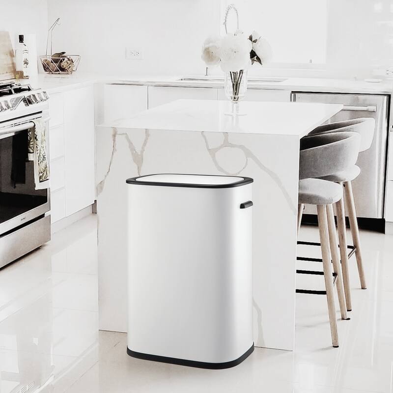14.5 Gallon Smart Trash Can - White
