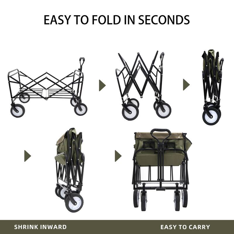 Foldable Wagon Cart with strapping system Beach