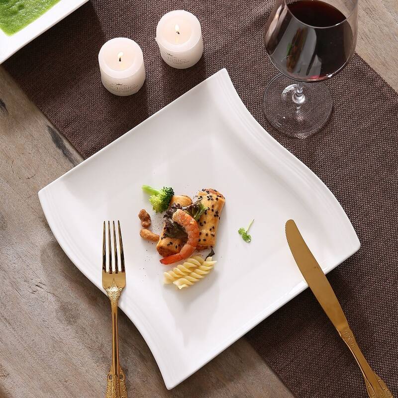MALACASA Flora 12-Piece Porcelain Dinner Set (Service for 6)