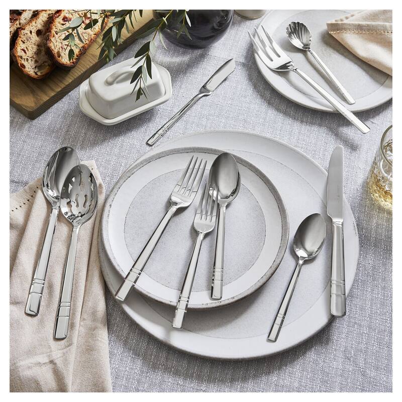 Henckels Madison Square 65-piece Flatware Set,18/10 Stainless Steel, Silver - 65-pc